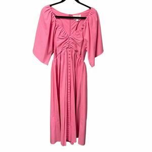 Tuckernuck Pomander Place V Neck Pink Viviana Maxi Dress Womens Large